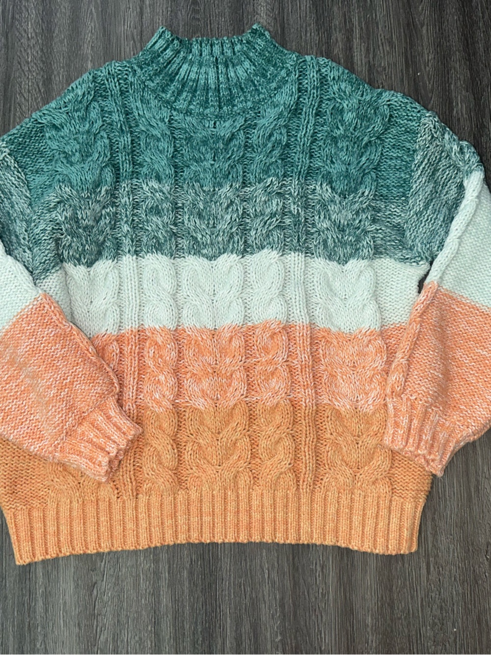 Altar'd State Colorful Cable Knit Sweater